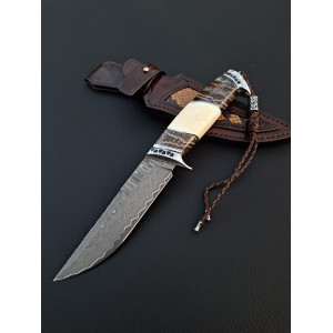 СОТНИК авторський ніж ручної роботи, сталь Rex 121CPM у нержавіючому дамаску, 67 HRC. Photo 2